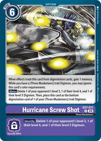 Digimon TCG Card EX7-071 Hurricane Screw Shot