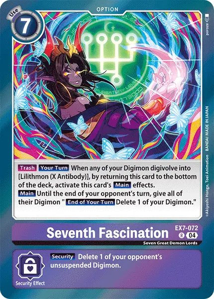 Digimon TCG Card 'EX7-072' 'Seventh Fascination'