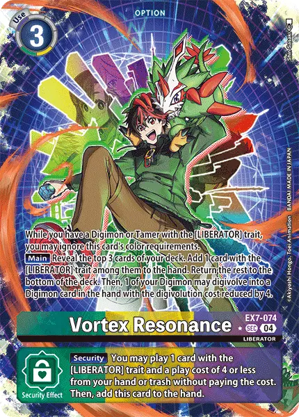 Digimon TCG Card EX7-074_P1 Vortex Resonance