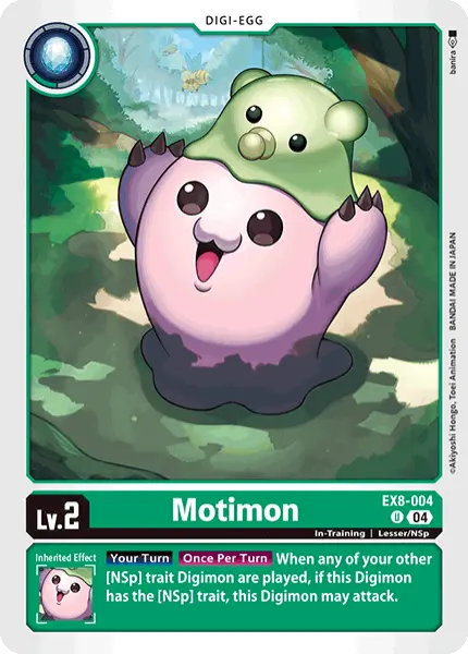 Digimon TCG Card 'EX8-004' 'Motimon'