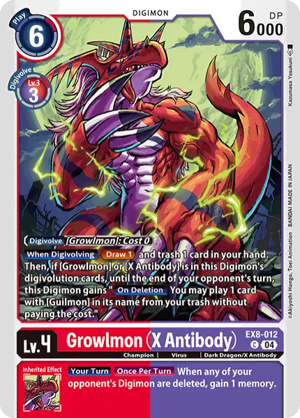 Deck Growlmon - 1st with preview of card EX8-012