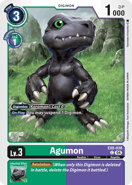 Digimon TCG Card 'EX8-038' 'Agumon'