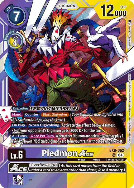 Digimon TCG Card 'EX8-062' 'Piedmon'