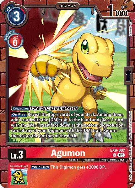 Digimon TCG Card 'EX9-007' 'Agumon'