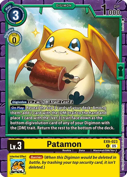 Digimon TCG Card 'EX9-023' 'Patamon'
