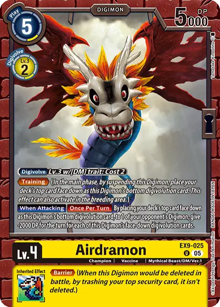 Digimon TCG Card 'EX9-025' 'Airdramon'