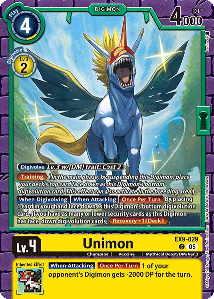 Digimon TCG Card 'EX9-029' 'Unimon'