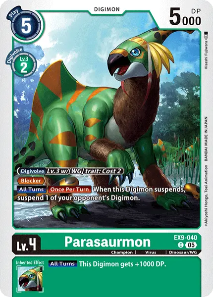 Digimon TCG Card 'EX9-040' 'Parasaurmon'