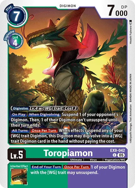 Digimon TCG Card 'EX9-042' 'Toropiamon'