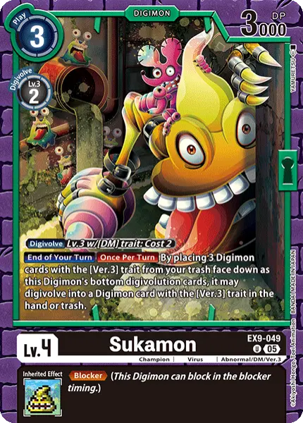 Digimon TCG Card 'EX9-049' 'Sukamon'