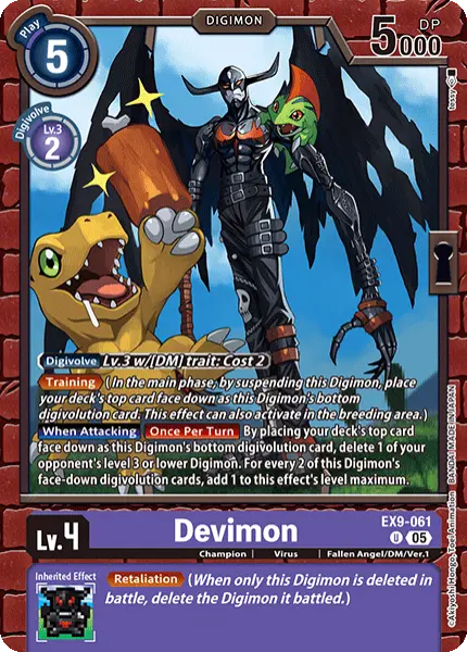 Digimon TCG Card 'EX9-061' 'Devimon'