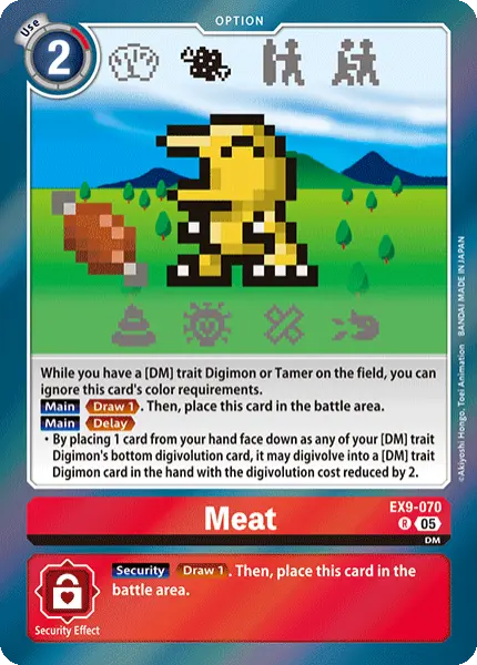 Digimon TCG Card 'EX9-070' 'Meat'