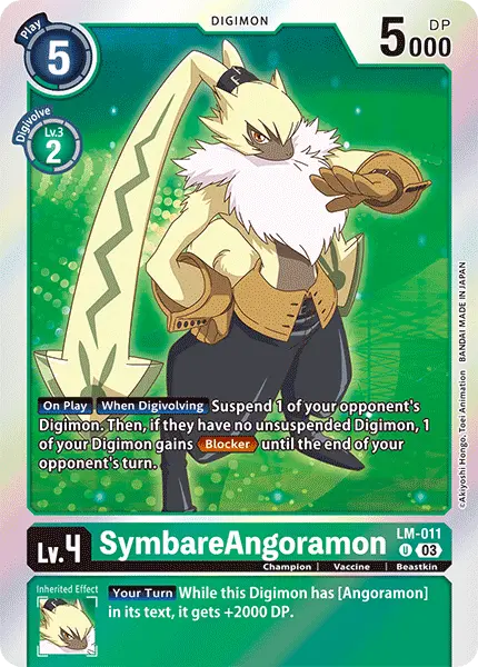 Digimon TCG Card LM-011 SymbareAngoramon