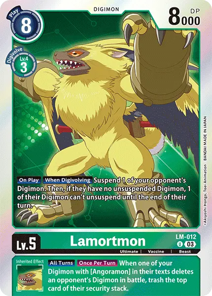 Digimon TCG Card 'LM-012' 'Lamortmon'