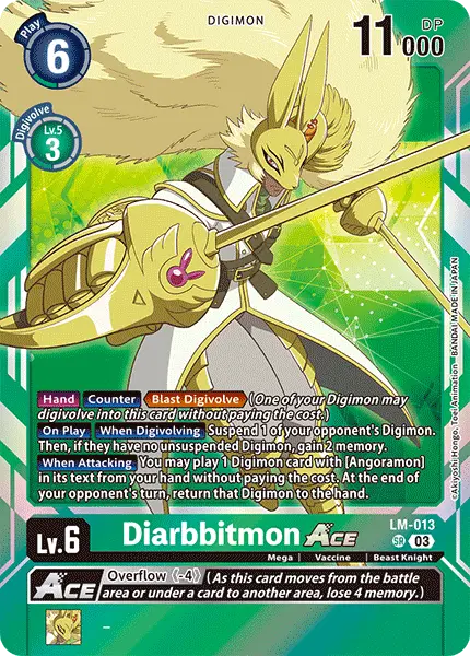 Digimon TCG Card 'LM-013' 'Diarbbitmon'