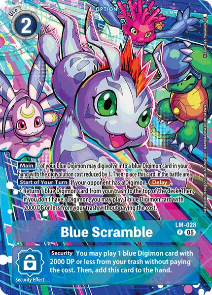 Digimon TCG Card 'LM-028_P1' 'Blue Scramble'