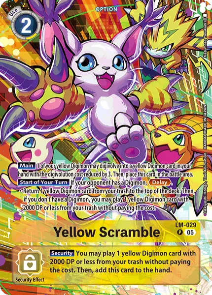Digimon TCG Card 'LM-029_P1' 'Yellow Scramble'