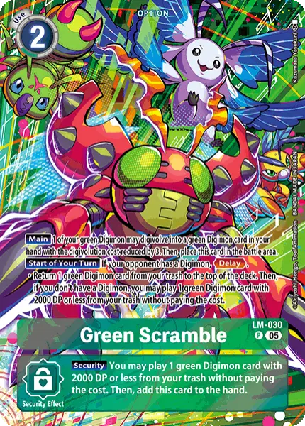 Digimon TCG Card 'LM-030_P1' 'Green Scramble'