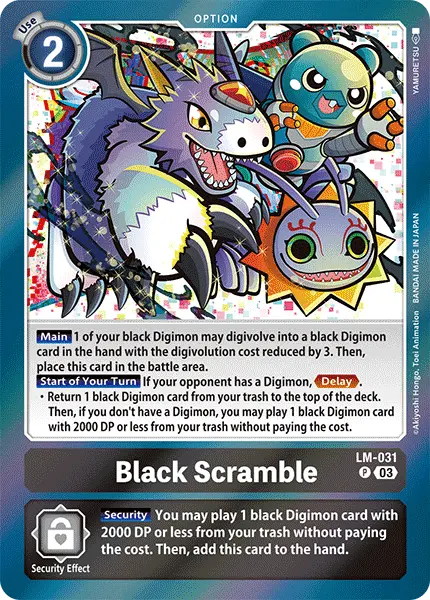 Digimon TCG Card 'LM-031' 'Black Scramble'