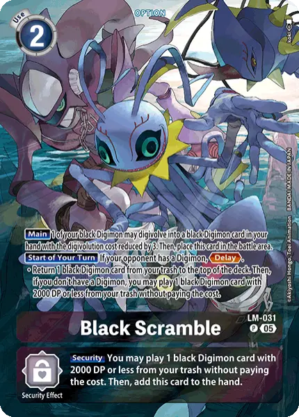 Digimon TCG Card 'LM-031_P1' 'Black Scramble'