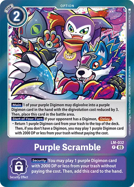 Digimon TCG Card 'LM-032' 'Purple Scramble'