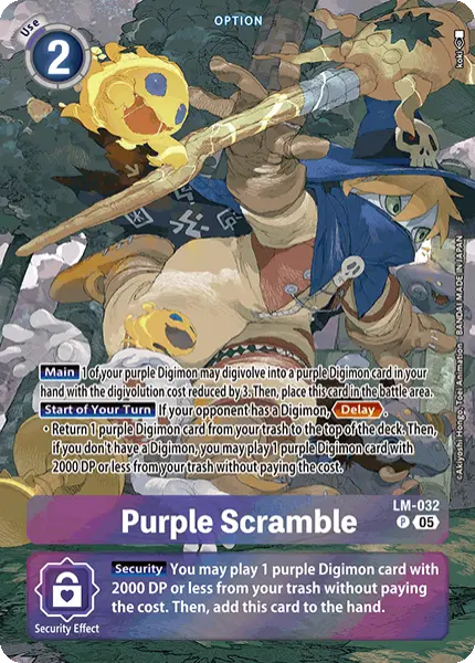 Digimon TCG Card 'LM-032_P1' 'Purple Scramble'