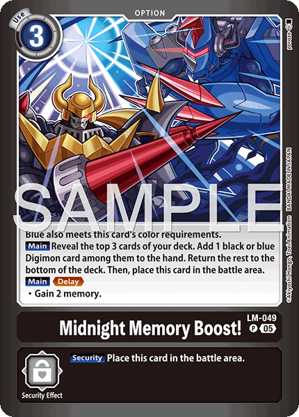 Digimon TCG Card 'LM-049' 'Midnight Memory Boost!'
