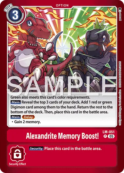 Digimon TCG Card 'LM-051' 'Alexandrite Memory Boost!'