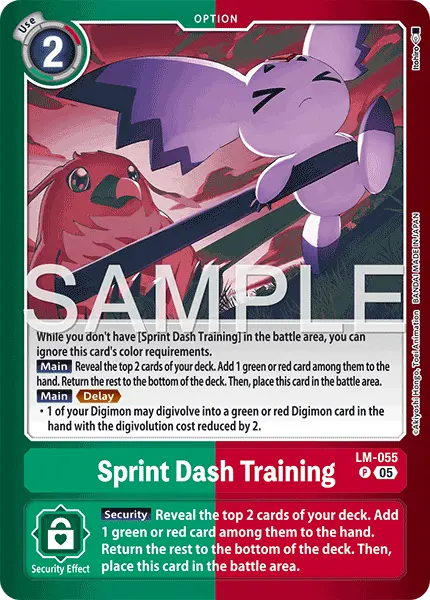 Digimon TCG Card 'LM-055' 'Sprint Dash Training'