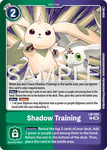 Digimon TCG Card 'LM-060' 'Shadow Training'