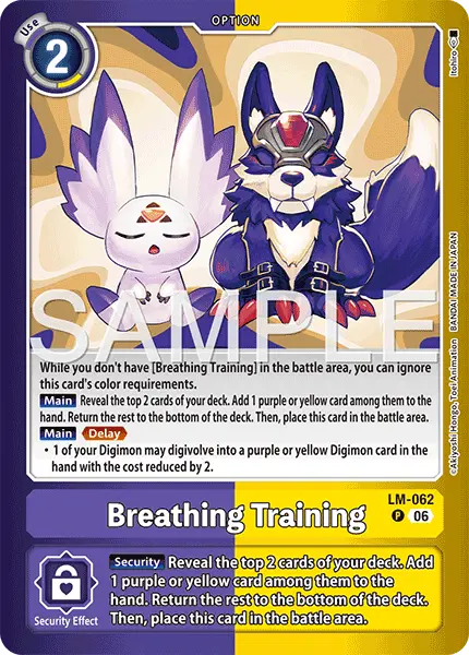 Digimon TCG Card 'LM-062' 'Breathing Training'