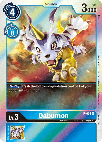 Digimon TCG Card 'P-003' 'Gabumon'