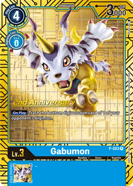 Digimon TCG Card P-003_P1 Gabumon