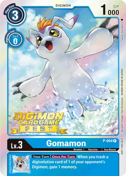 Digimon TCG Card 'P-004_P1' 'Gomamon'