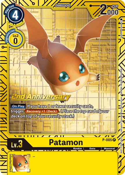 Digimon TCG Card P-005_P1 Patamon