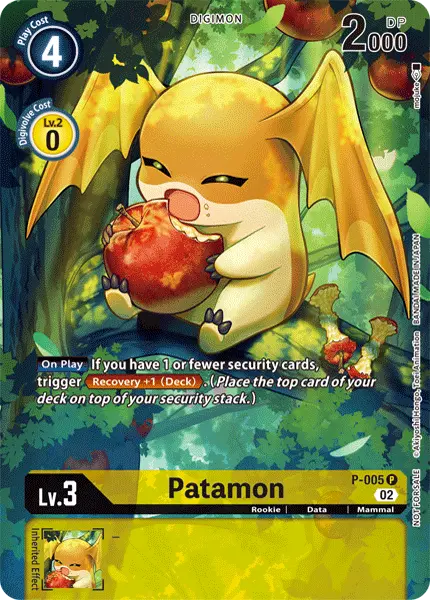 Digimon TCG Card P-005_P2 Patamon