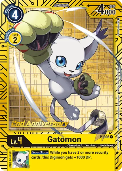 Digimon TCG Card 'P-006_P1' 'Gatomon'