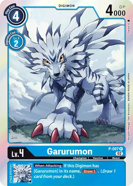 Digimon TCG Card 'P-007_P2' 'Garurumon'