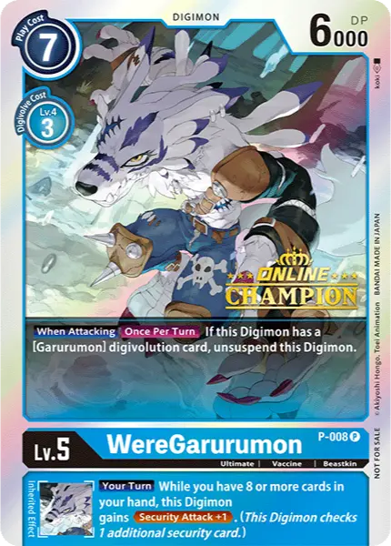 Digimon TCG Card 'P-008_P3' 'Weregarurumon'