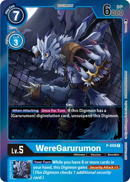 Digimon TCG Card 'P-008_P4' 'Weregarurumon'