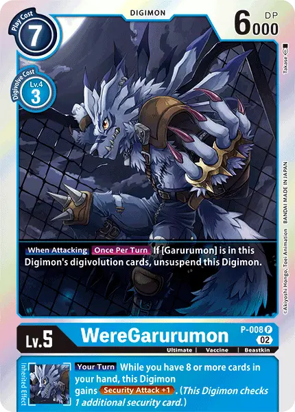 Digimon TCG Card 'P-008_P5' 'Weregarurumon'