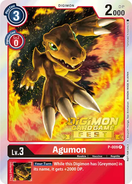 Digimon TCG Card 'P-009_P1' 'Agumon'