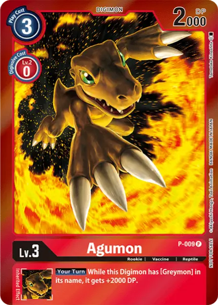 Digimon TCG Card P-009_P2 Agumon