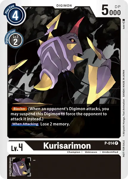 Digimon TCG Card 'P-014' 'Kurisarimon'