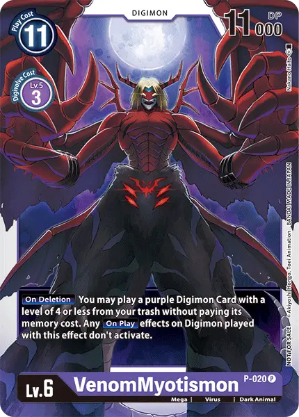 Digimon TCG Card P-020 VenomMyotismon