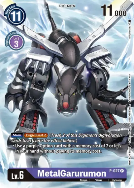 Digimon TCG Card 'P-027_P1' 'MetalGarurumon'