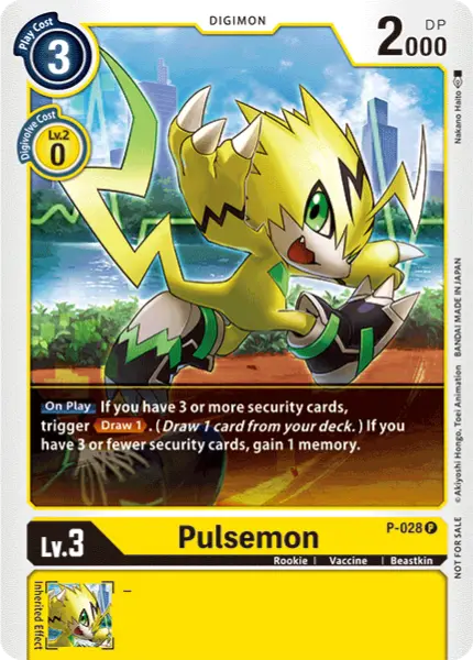 Digimon TCG Card 'P-028' 'Pulsemon'