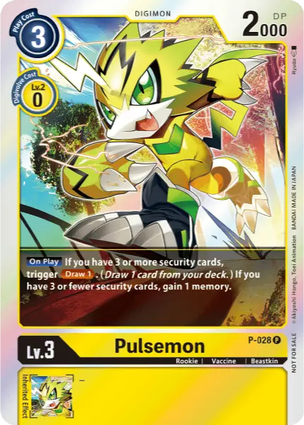 Digimon TCG Card P-028_P1 Pulsemon