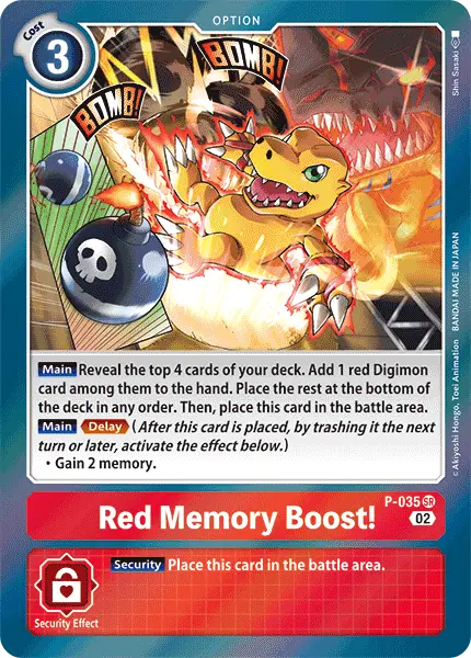 Digimon TCG Card 'P-035_P4' 'Red Memory Boost!'