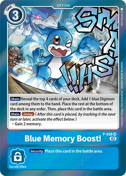 Digimon TCG Card 'P-036_P4' 'Blue Memory Boost!'